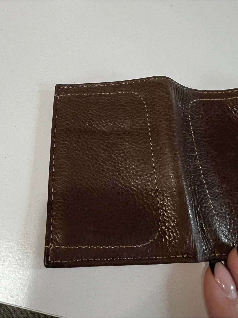Carhartt Brown Genuine Leather Trifold Wallet Men’s Rugged Workwear